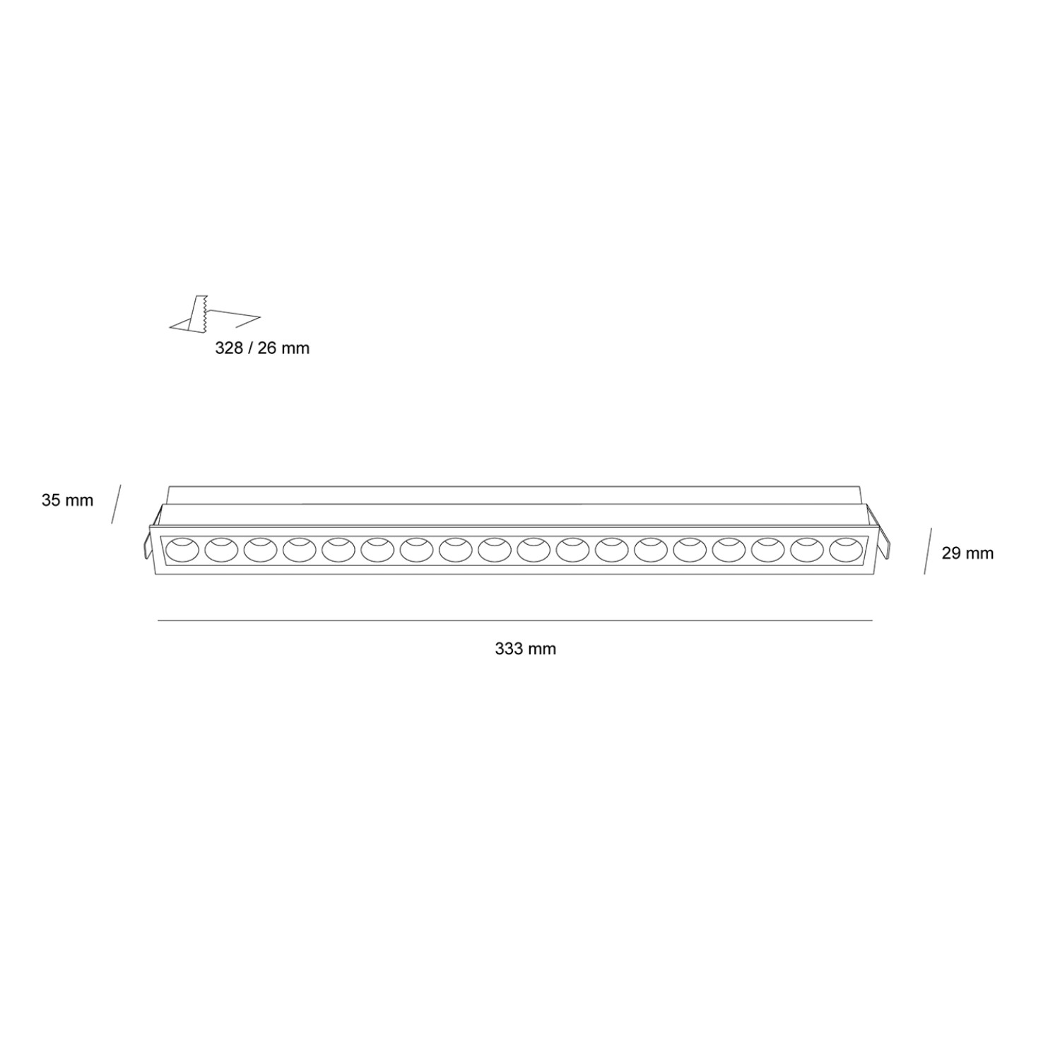 Снимка на LED луна за вграждане Pixel | 3-CCT Бутон | CRI≥90