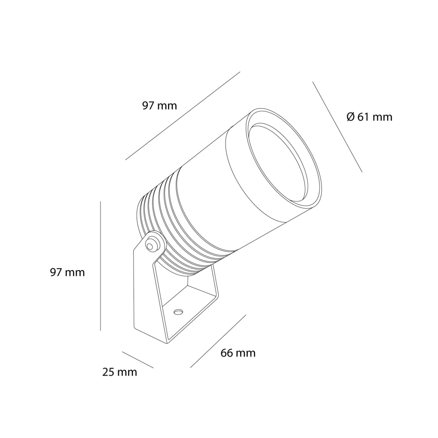 Снимка на Градински LED спот Proxy GU10 | Монтаж в земя | Регулируема стойка
