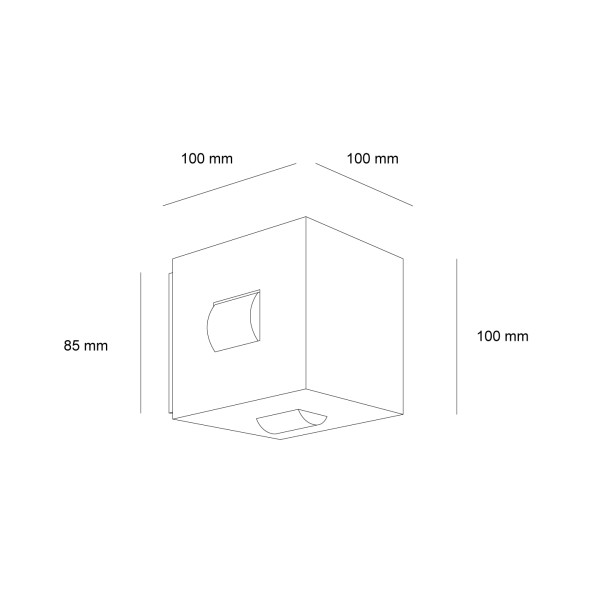 Детайлно изображение на Фасаден LED аплик Spectra 4 | 4 лъча | 12W | IP65 Снимка на Фасаден LED аплик Spectra 4 | 4 лъча | 12W | IP65