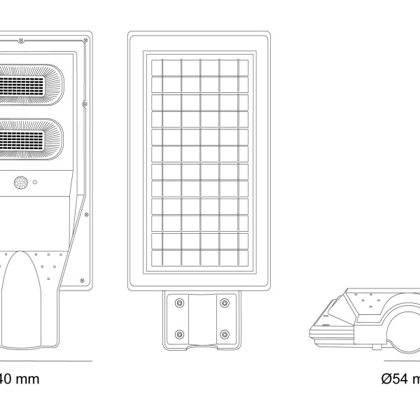 Снимка на Соларна улична лампа със сензор Suneco | IP65 | 6000K | 120° ъгъл