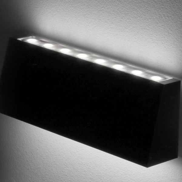 Детайлно изображение на Соларен фасаден LED аплик Tilt | Двупосочна | Черен Снимка на Соларен фасаден LED аплик Tilt | Двупосочна | Черен