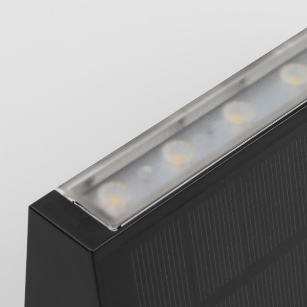 Детайлно изображение на Соларен фасаден LED аплик Tilt | Двупосочна | Черен Снимка на Соларен фасаден LED аплик Tilt | Двупосочна | Черен