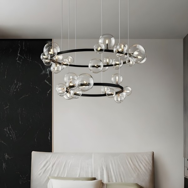 Снимка на Висящ полилей с 24 стъклени сфери G9 - Carina Circle 24 -