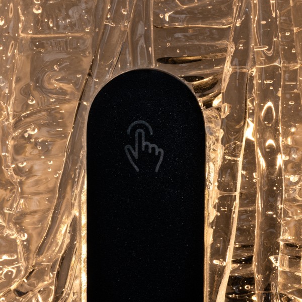 Снимка на Стенен аплик Ovia с текстурирано стъкло и тъч бутон