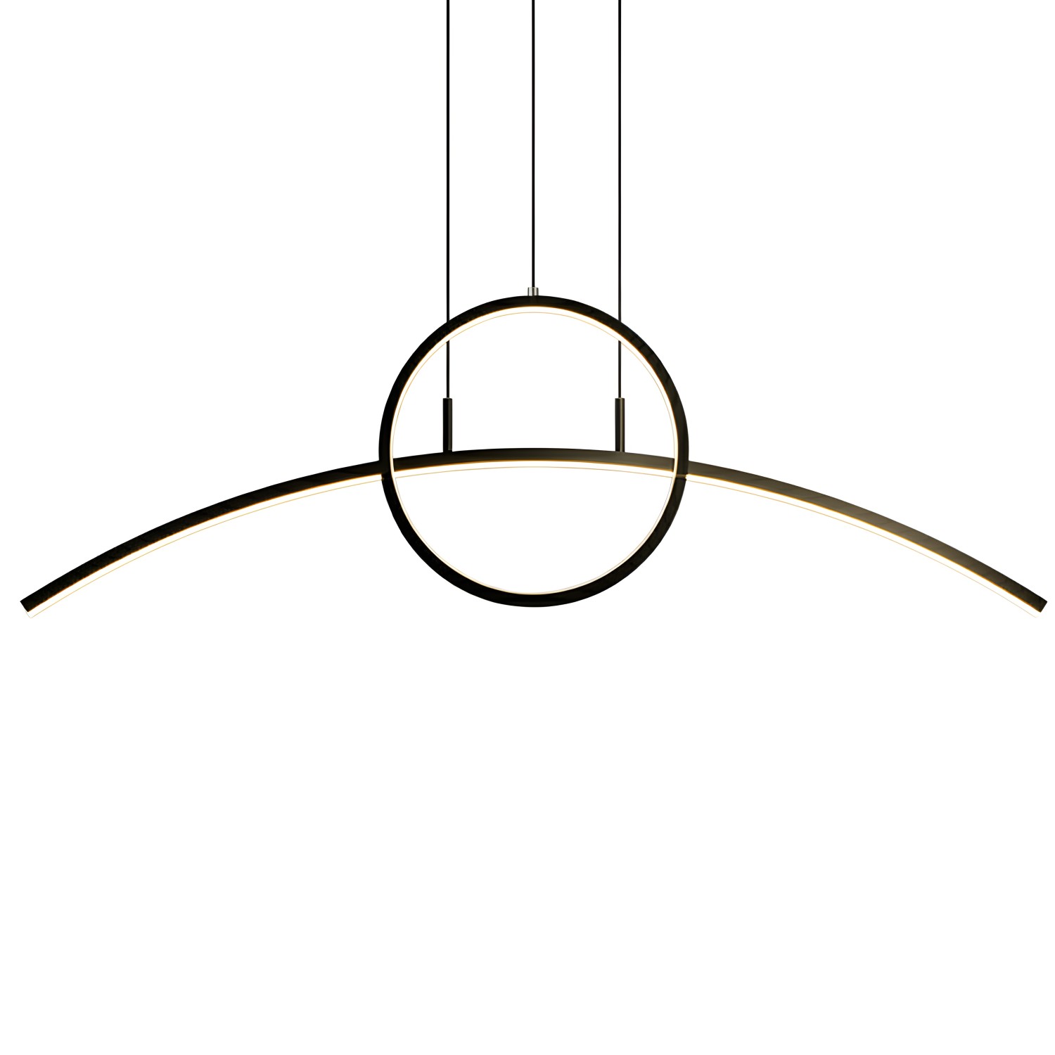 Снимка на Висящ LED полилей с кръгла и дъговидна форма Carina Rainbow (90 см) - Висящи лампи