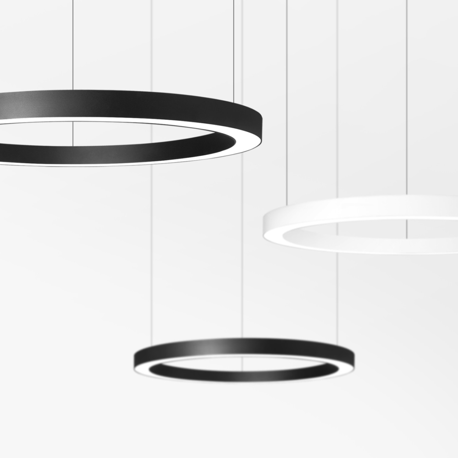 Детайлно изображение на Висящ кръгъл LED полилей Cool XL Pro | 4 размера Снимка на Висящ кръгъл LED полилей Cool XL Pro | 4 размера