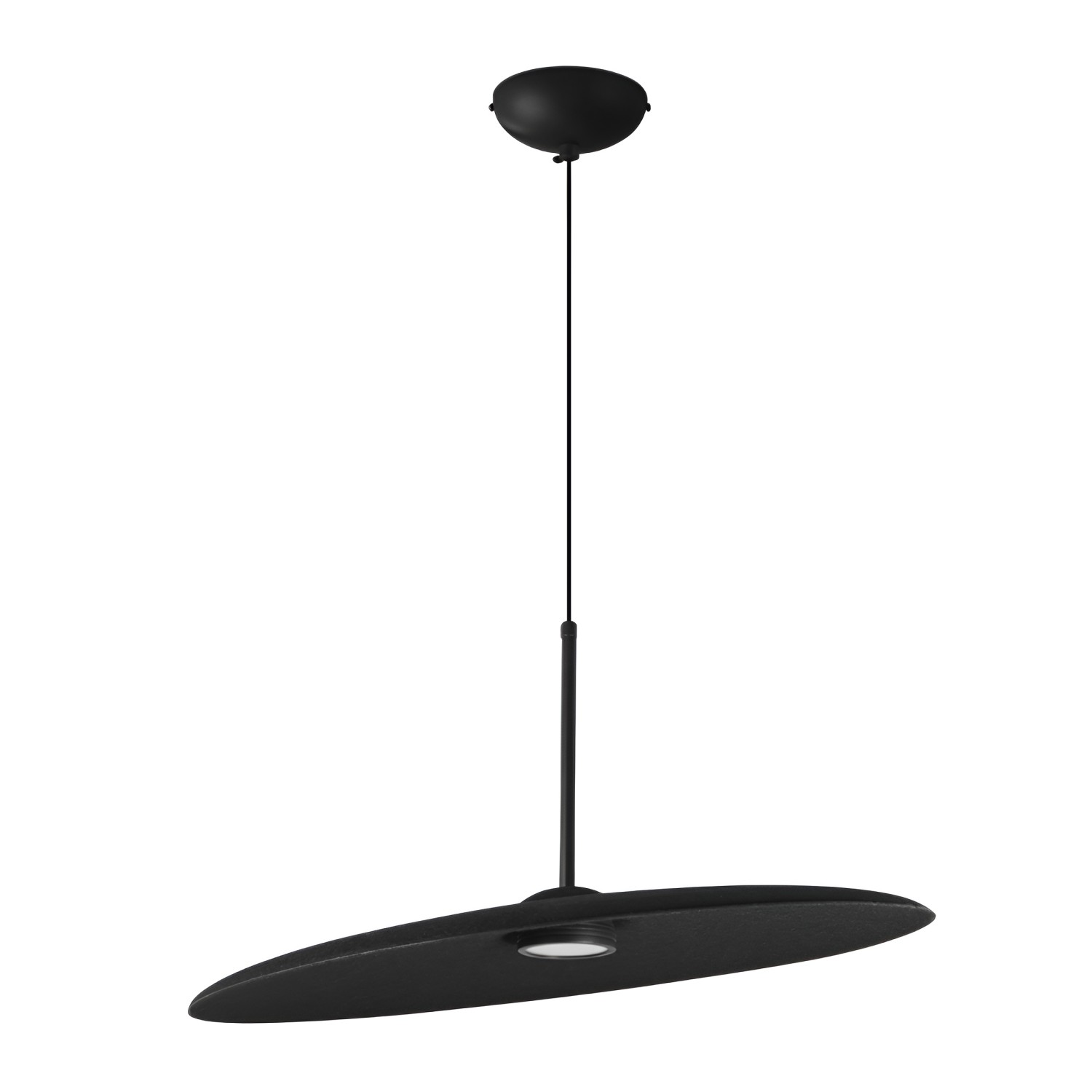 Снимка на Акустична висяща LED лампа Gear с наклонен панел (Ø500 мм) - Офис