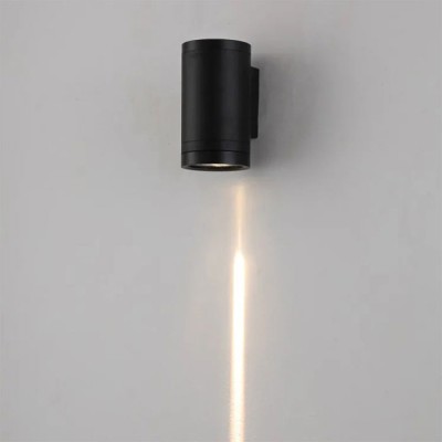 Фасаден LED аплик с тесен лъч | Черен | 3W | 3000K | IP65