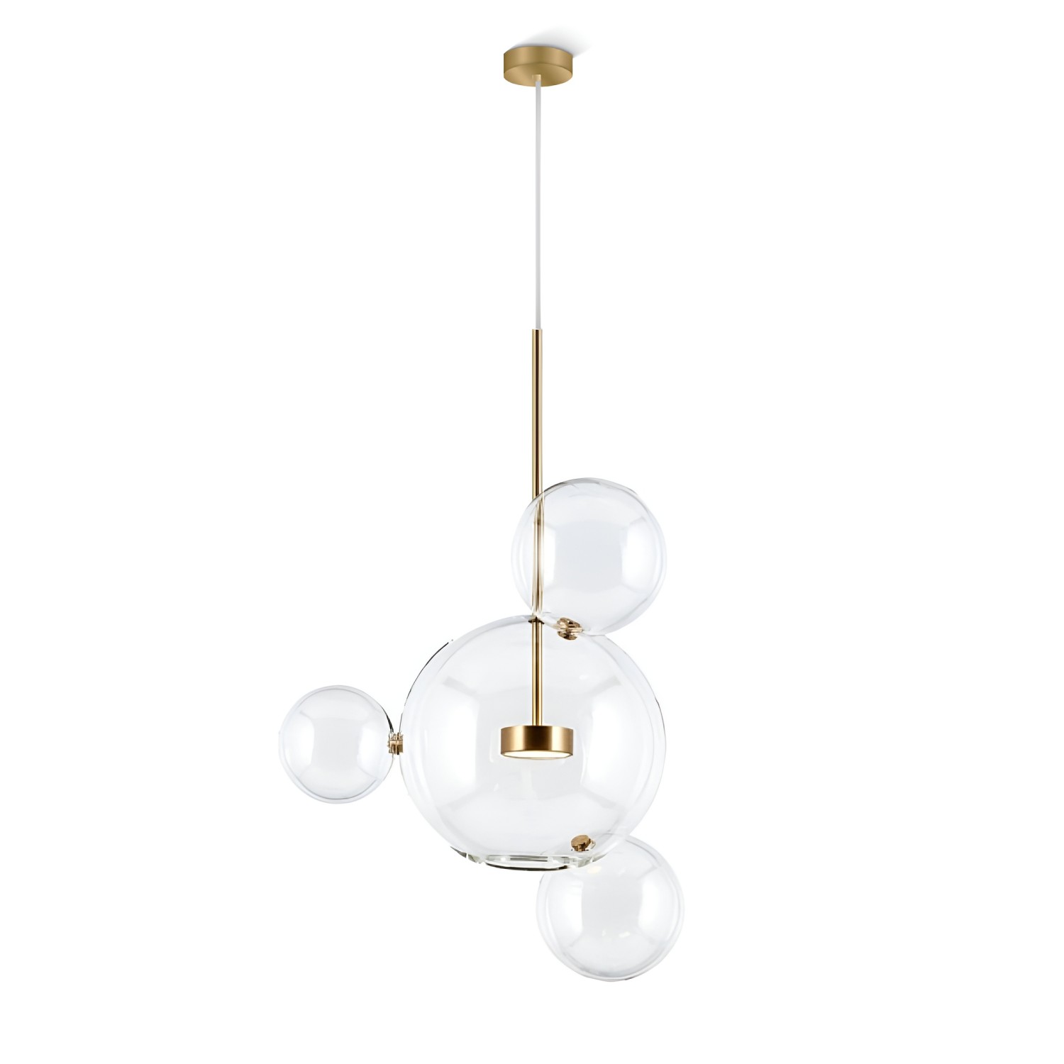 Снимка на Висяща LED лампа със стъклени сфери Orbital 4 - Висящи лампи