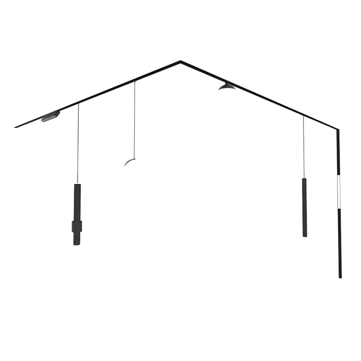 Снимка на Комплект магнитна шинна система All-in-One Pendant Trimless | Вграден монтаж