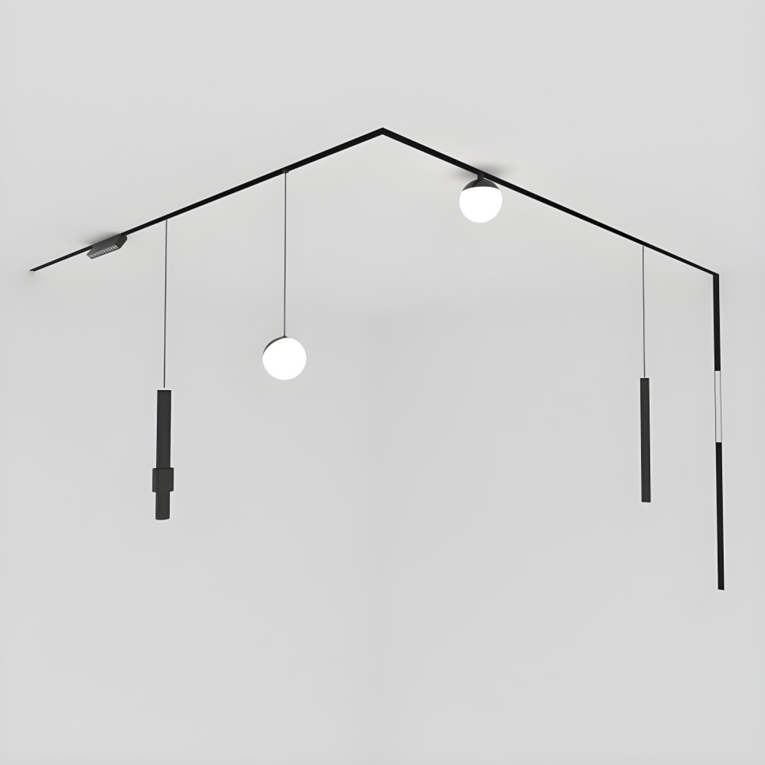 Снимка на Комплект магнитна шинна система „All-in-One Pendant trimless“ - Релсово осветление