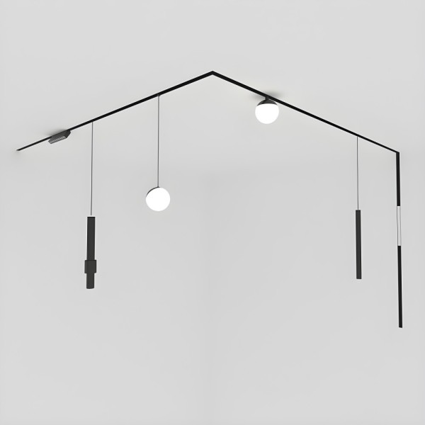 Снимка на Комплект магнитна шинна система „All-in-One Pendant trimless“ - Релсово осветление