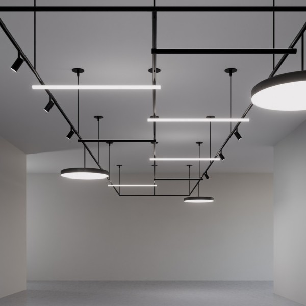 Детайлно изображение на Магнитно-релсова LED система Multitrack 23mm Снимка на Магнитно-релсова LED система Multitrack 23mm - Curve Line