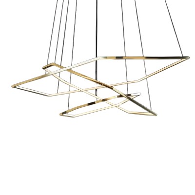 Висящ LED полилей Solis | 3 златни рамки | 52W | 3000K Висящ LED полилей Solis | 3 златни рамки | 52W | 3000K