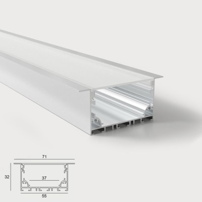 Алуминиев профил за LED лента Eco Line 71 BM | 71х32мм | 3 метра дължина 