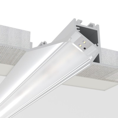 Алуминиев профил за LED лента Fillet Pro Trimless | 94×35 мм | Безрамков монтаж в гипсокартон | 1 метър Алуминиев профил за LED лента Fillet Pro Trimless | 94×35 мм | Безрамков монтаж в гипсокартон | 1 метър