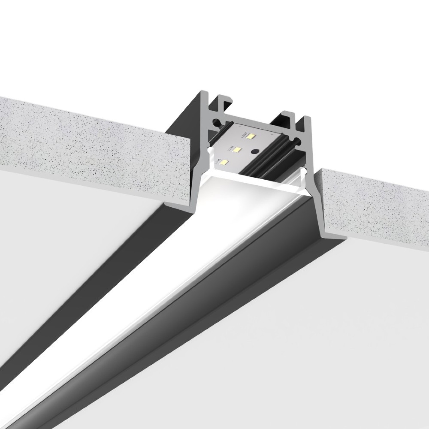 Снимка на Алуминиев профил за LED лента Inside Pro BM | 38×26 мм | За вграждане | 1 метър