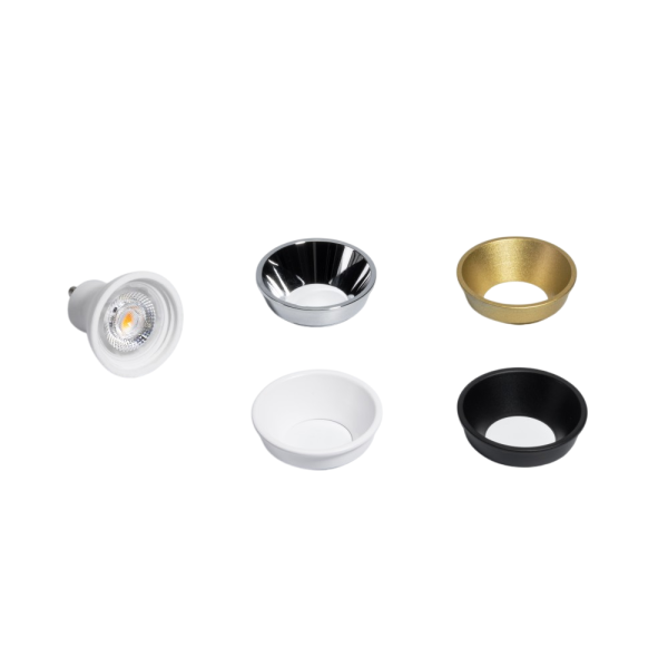 Снимка на LED лампа GU10 V1 8W с 36° лъч и сменяем декоративен ринг - LED крушки