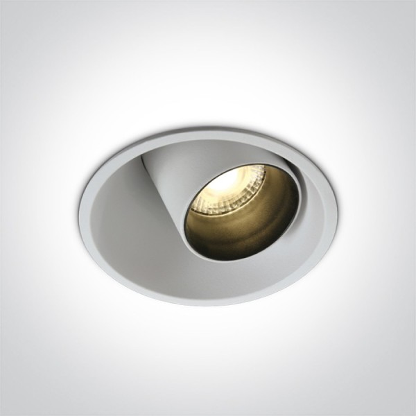 Снимка на LED луна за вграждане с наклонен корпус One Light | 3000K | 11W