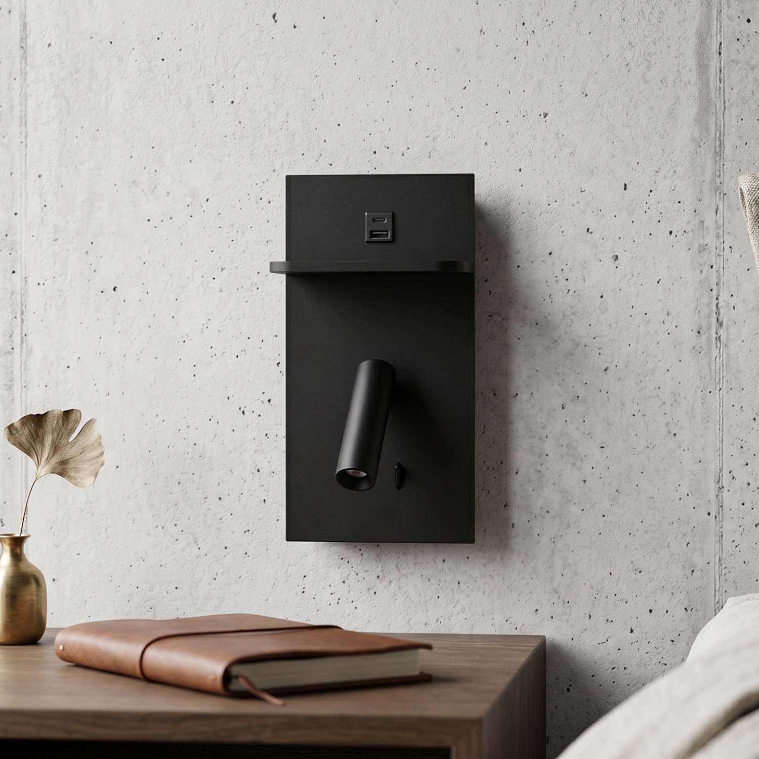 Снимка на Стенен аплик Dock с рафт | USB Type-C | Безжично зарядно