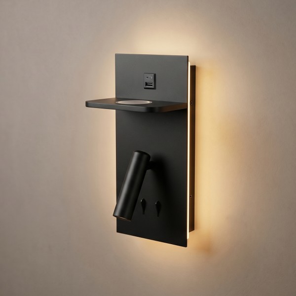 Снимка на Стенен аплик Dock с рафт | USB Type-C | Безжично зарядно