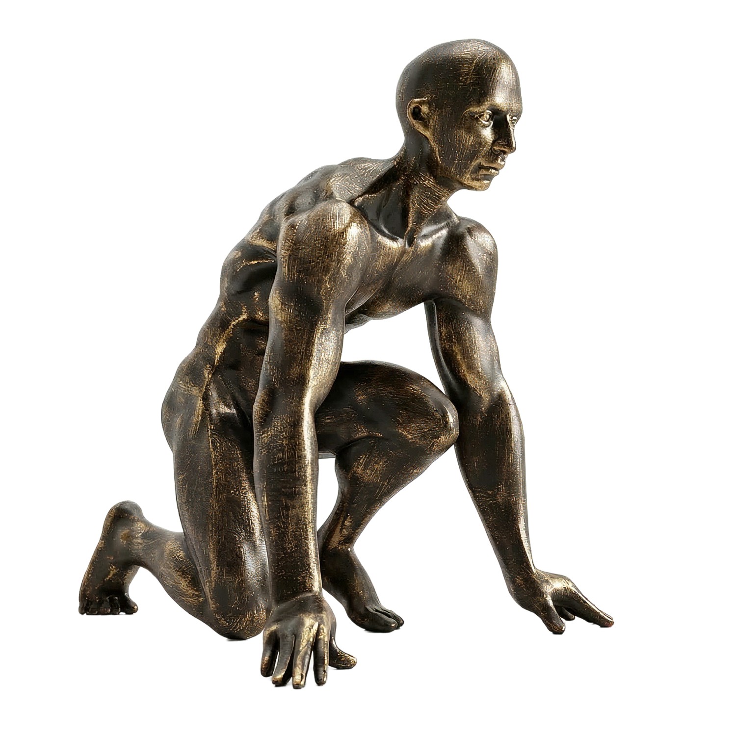 Снимка на Скулптура на атлет в стартова позиция Runner | 28cm | Бронз