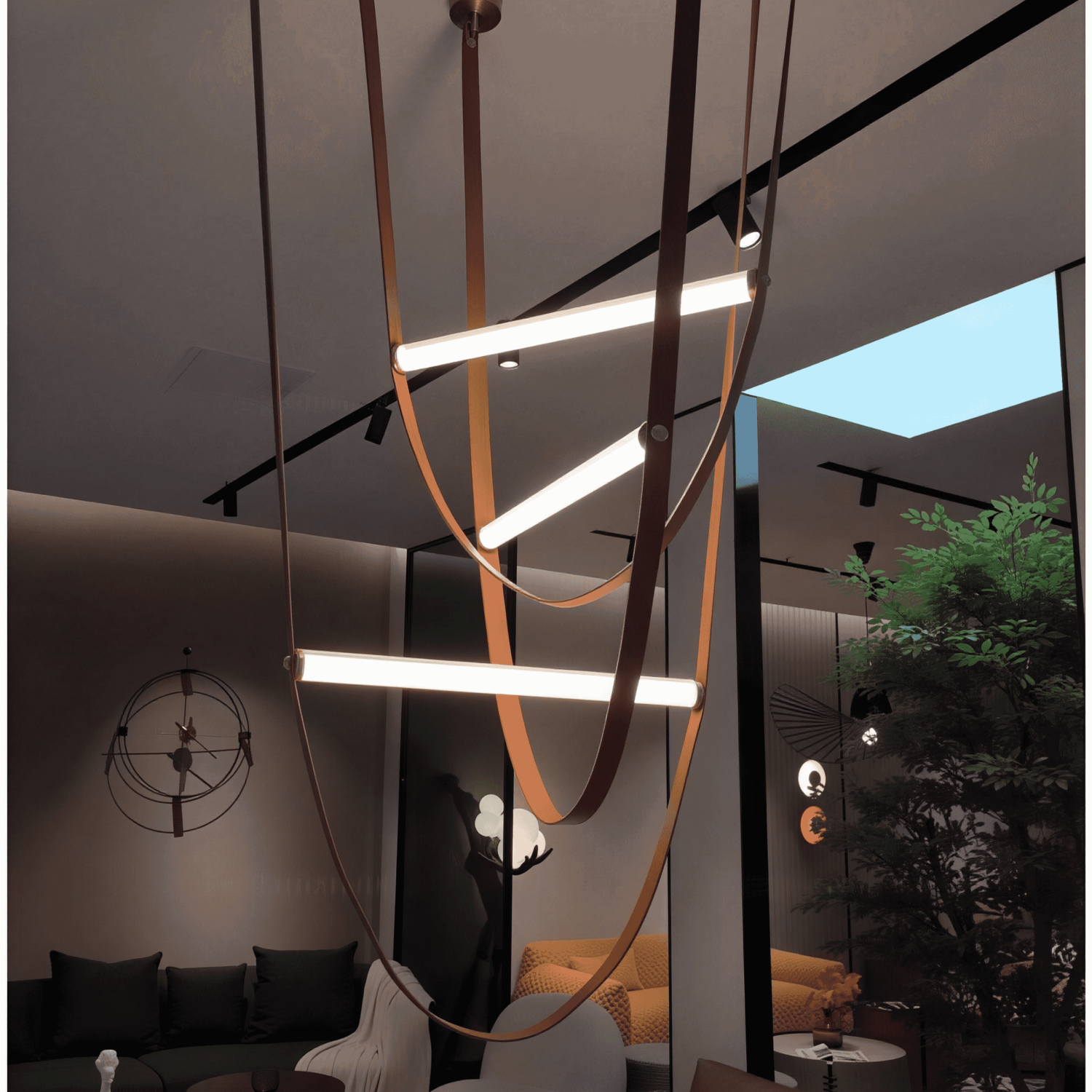 Снимка на Висяща лампа с кожен колан Belt Stick | 3000K | 8W