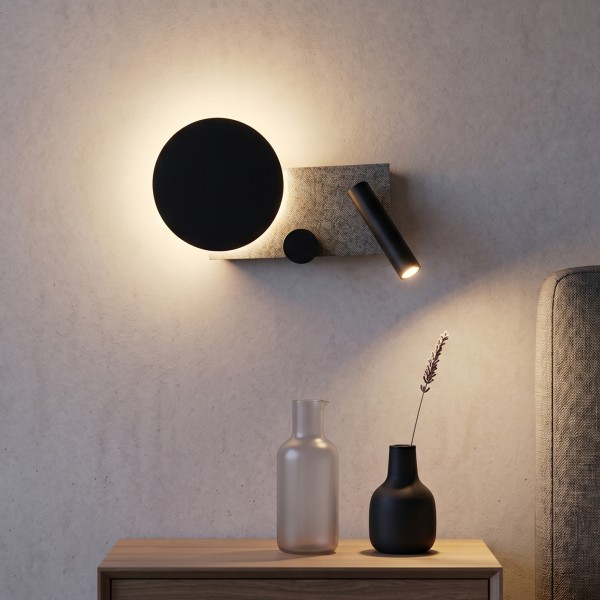 Снимка на Стенен аплик Moka с декоративна и насочена светлина