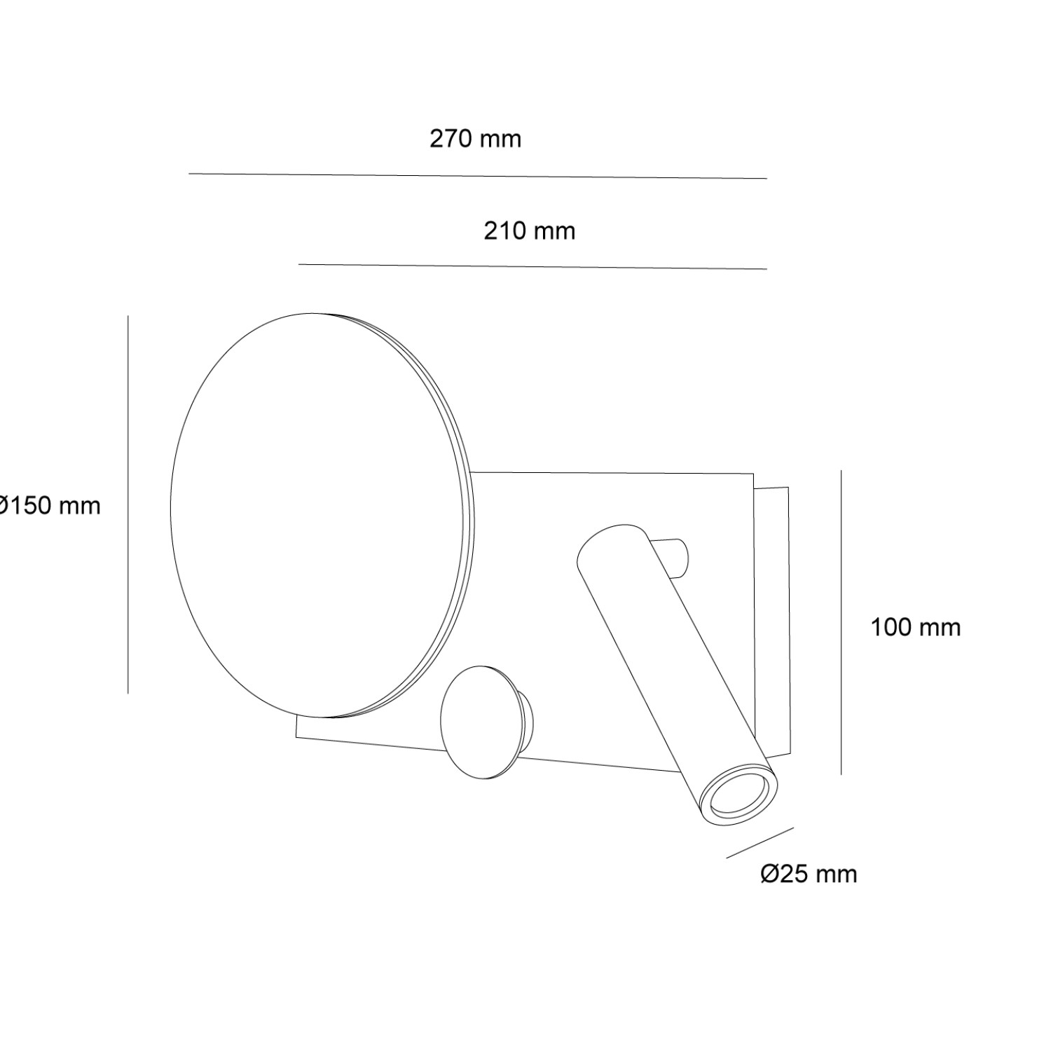 Снимка на Стенен аплик Moka с декоративна и насочена светлина