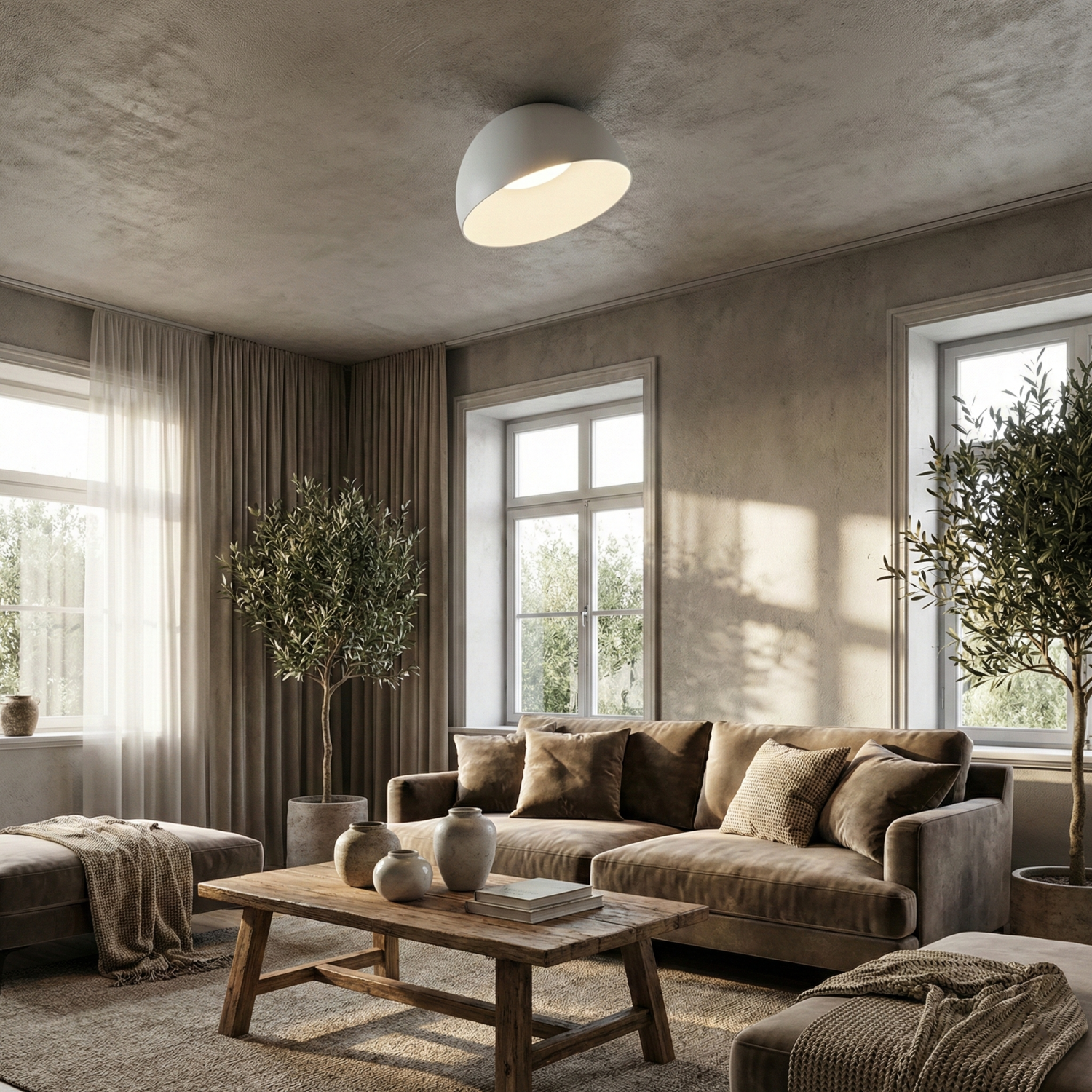 Снимка на LED плафониера тип купа Kimono | Асиметричен отвор | 3000K