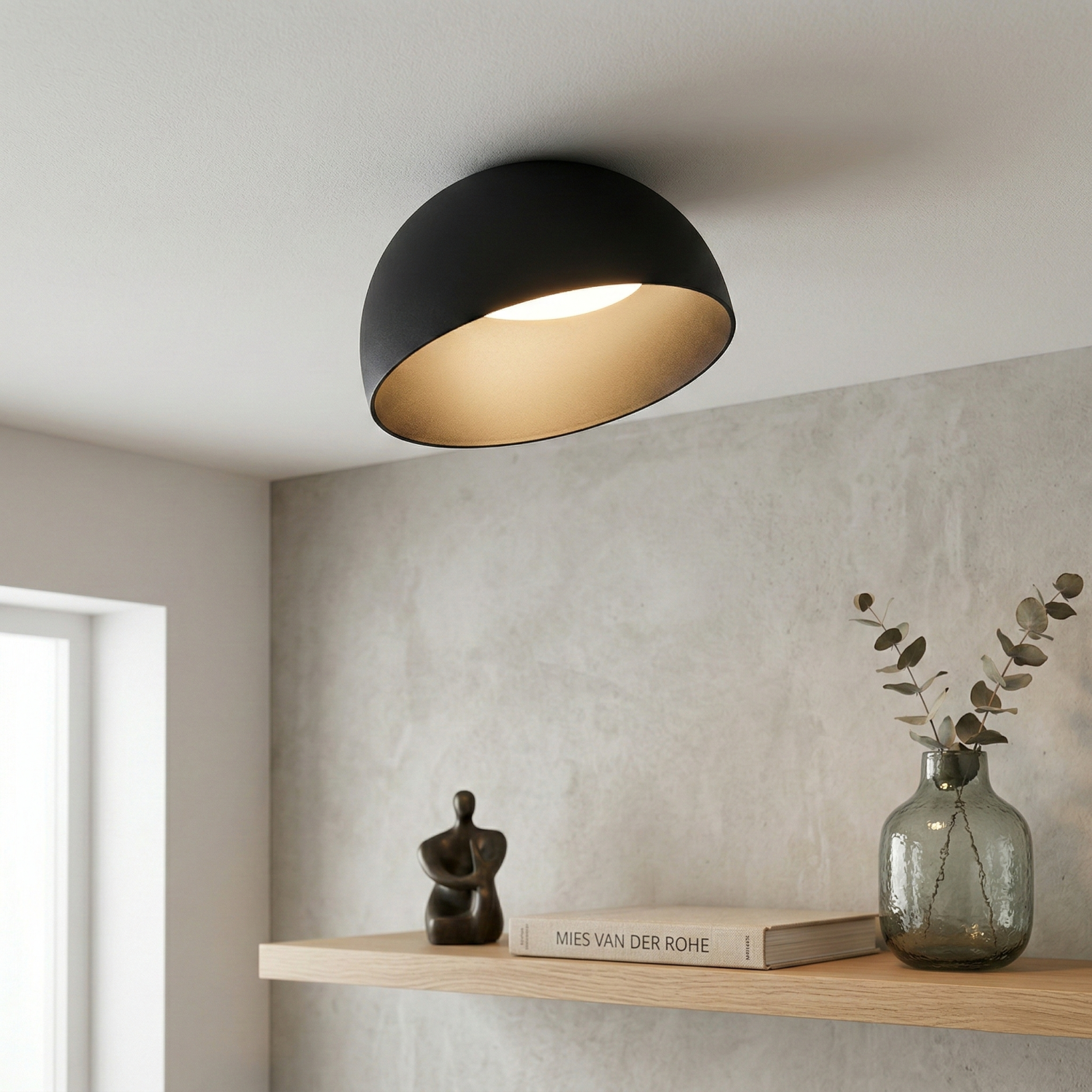 Снимка на LED плафониера тип купа Kimono | Асиметричен отвор | 3000K