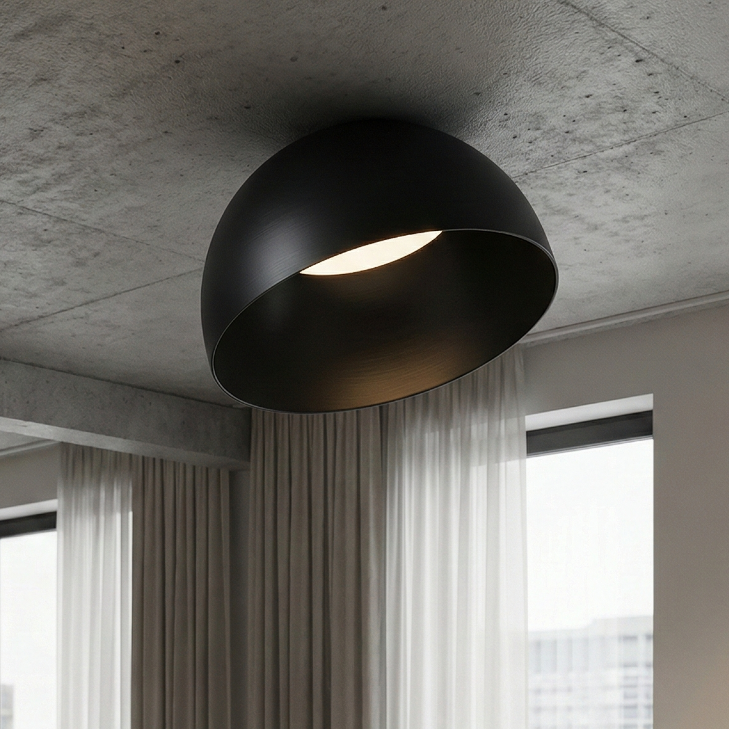 Снимка на LED плафониера тип купа Kimono | Асиметричен отвор | 3000K