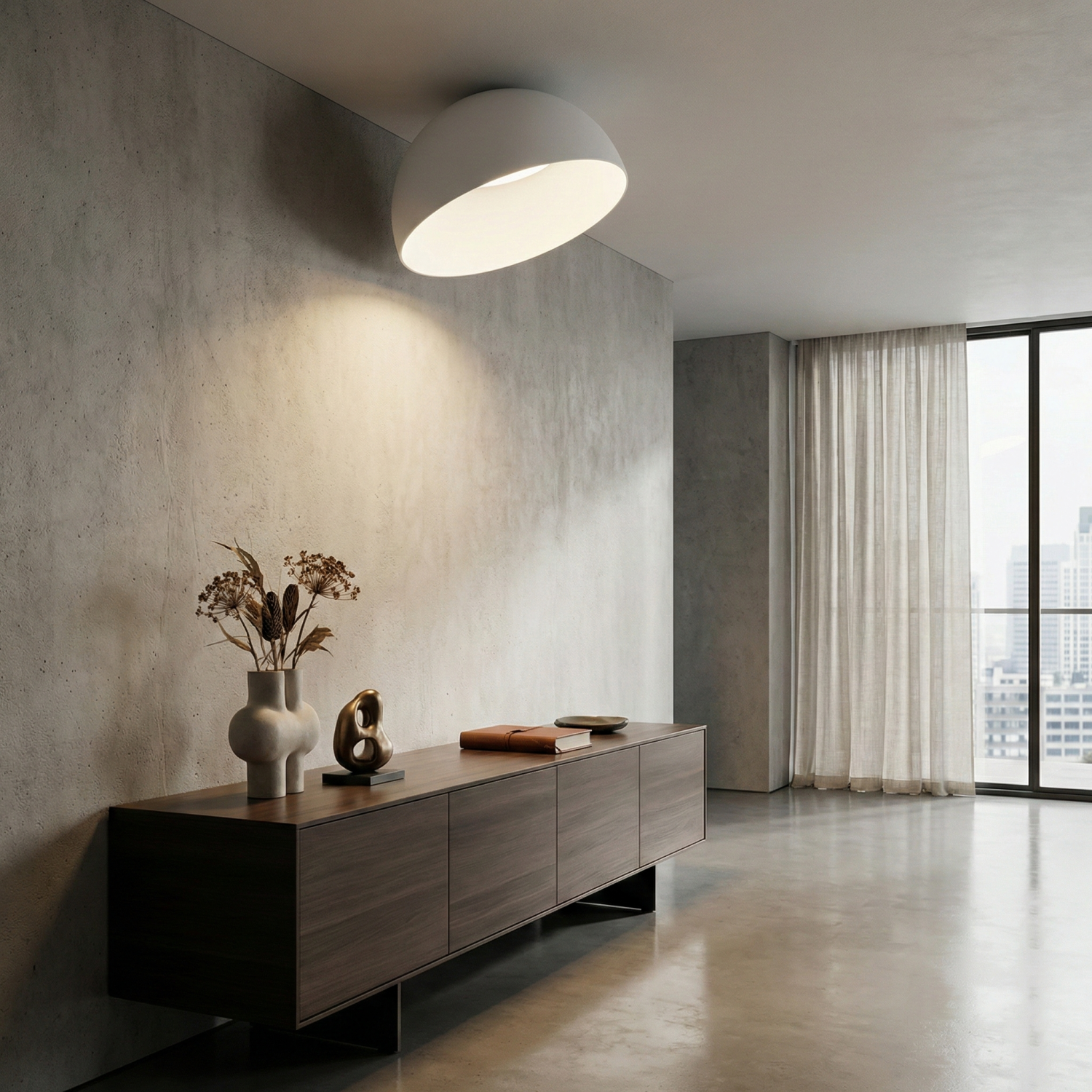 Снимка на LED плафониера тип купа Kimono | Асиметричен отвор | 3000K