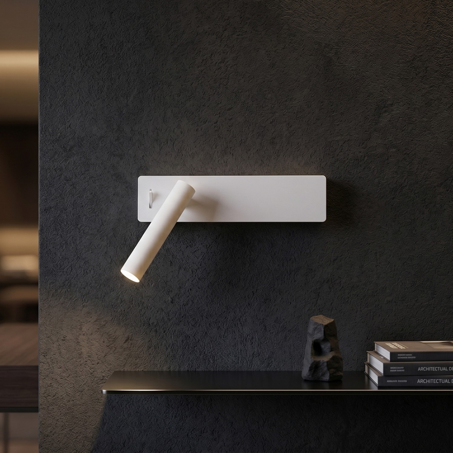 Снимка на Стенен аплик Kora с насочена светлина за четене и фоново осветление