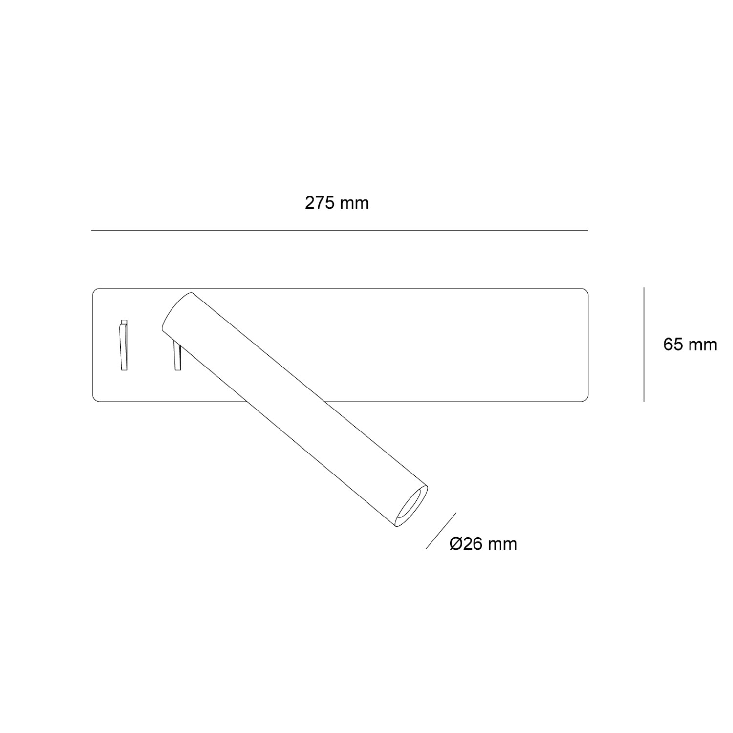 Снимка на Стенен аплик Kora с насочена светлина за четене и фоново осветление