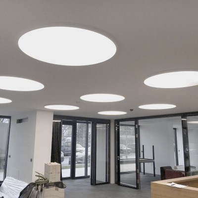 Кръгла LED плафониера Veny M | Ø40-60cm | 3000K | Черна