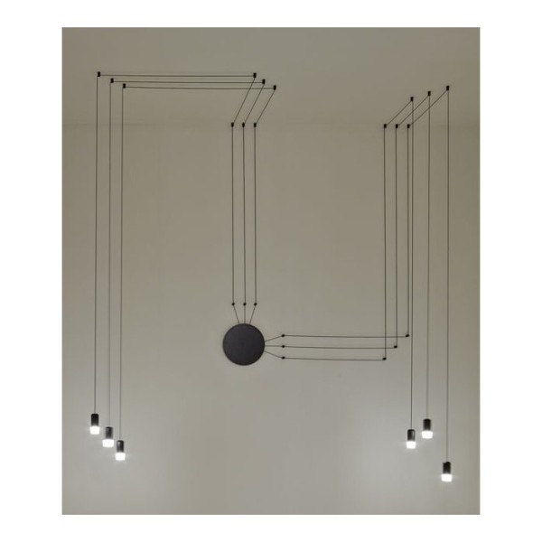 Снимка на Дизайнерски LED полилей с въжета Edy Wall | Дължина 580cm