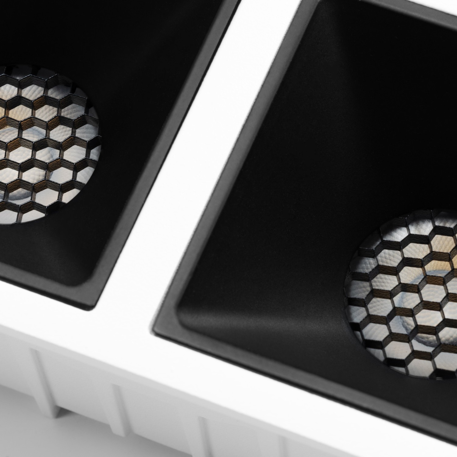 Снимка на Двойна LED луна за вграждане Squadra | 3000K | Черен рефлектор