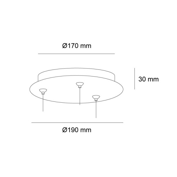 Детайлно изображение на Висящ LED полилей с тройна спирала Spiral D (Ø52 см) Снимка на Висящ LED полилей с тройна спирала Spiral D (Ø52 см) - Висящи лампи