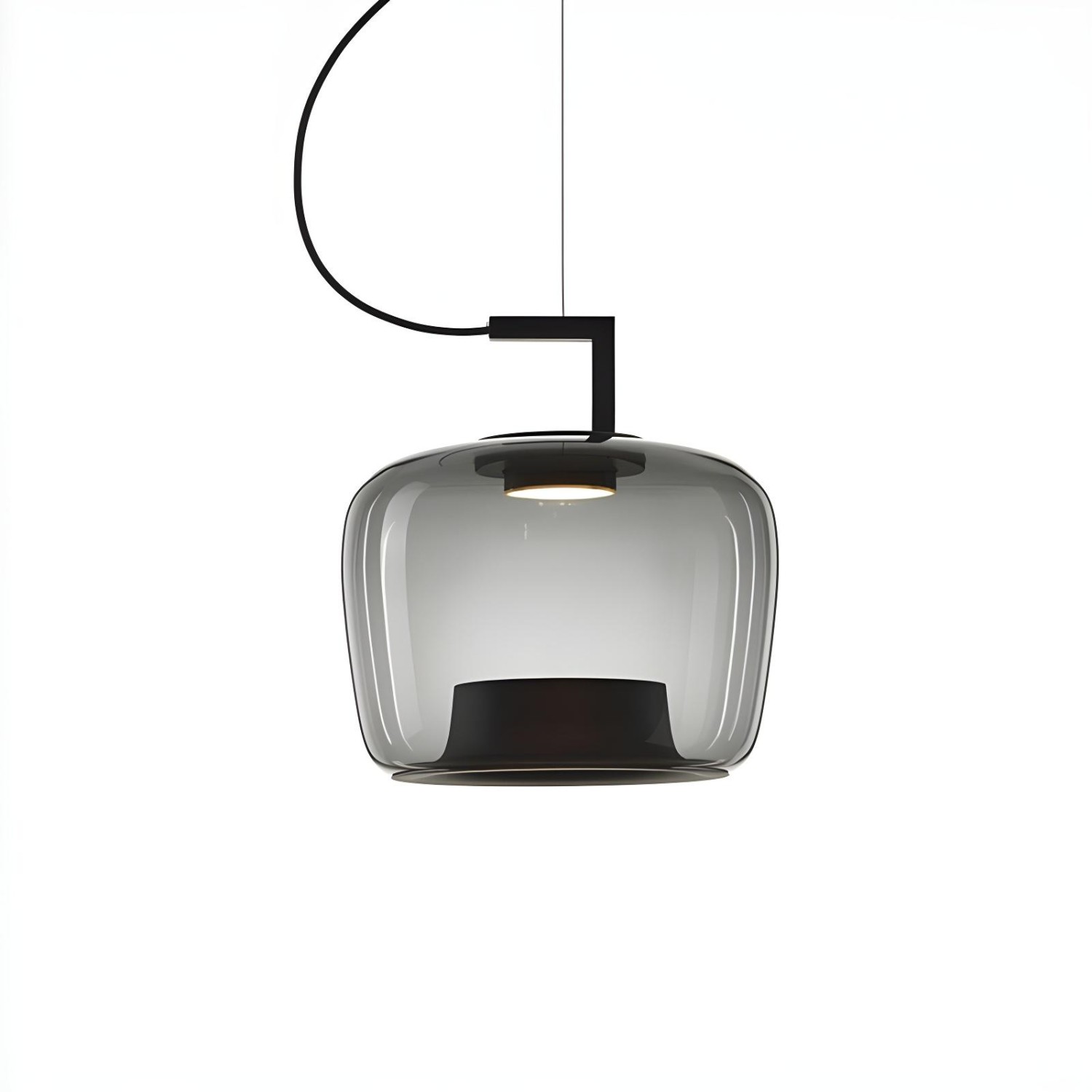 Снимка на Висящ LED пендел Amber B | Опушено стъкло | 5W | 3000K