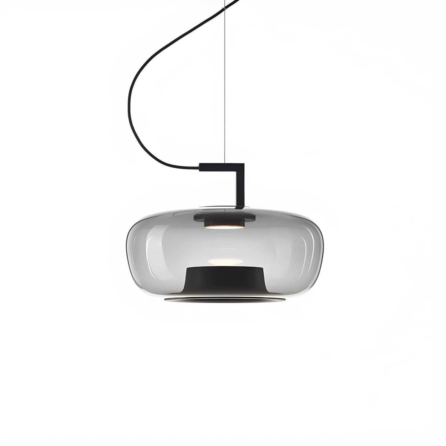 Снимка на Висящ LED пендел Amber C | Опушено стъкло | 5W | 3000K