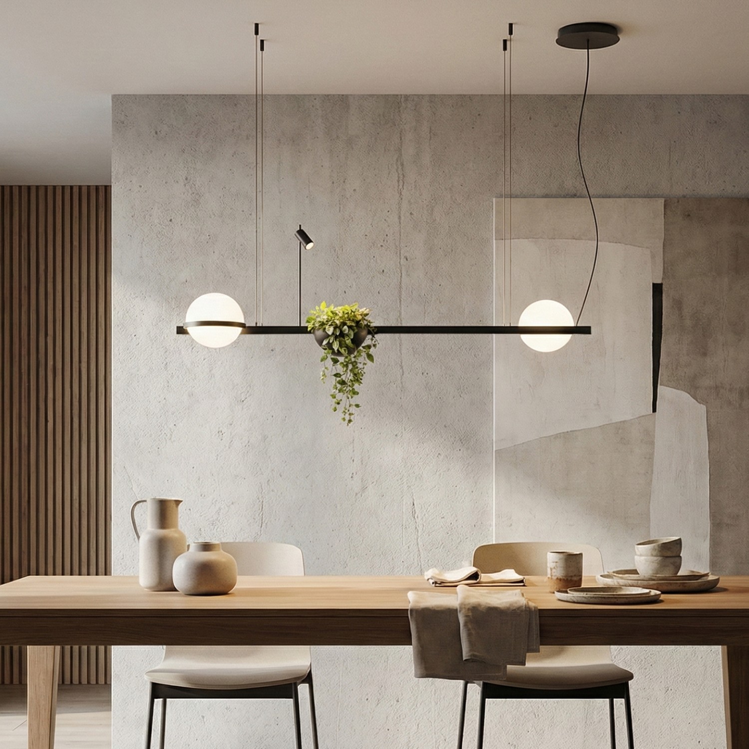 Детайлно изображение на Дизайнерска висяща LED лампа Astro Duo | 24W | Черна | 3000K Снимка на Дизайнерска висяща LED лампа Astro Duo | 24W | Черна | 3000K