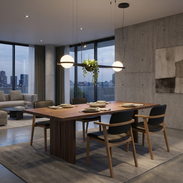 Детайлно изображение на Дизайнерска висяща LED лампа Astro Duo | 24W | Черна | 3000K Снимка на Дизайнерска висяща LED лампа Astro Duo | 24W | Черна | 3000K