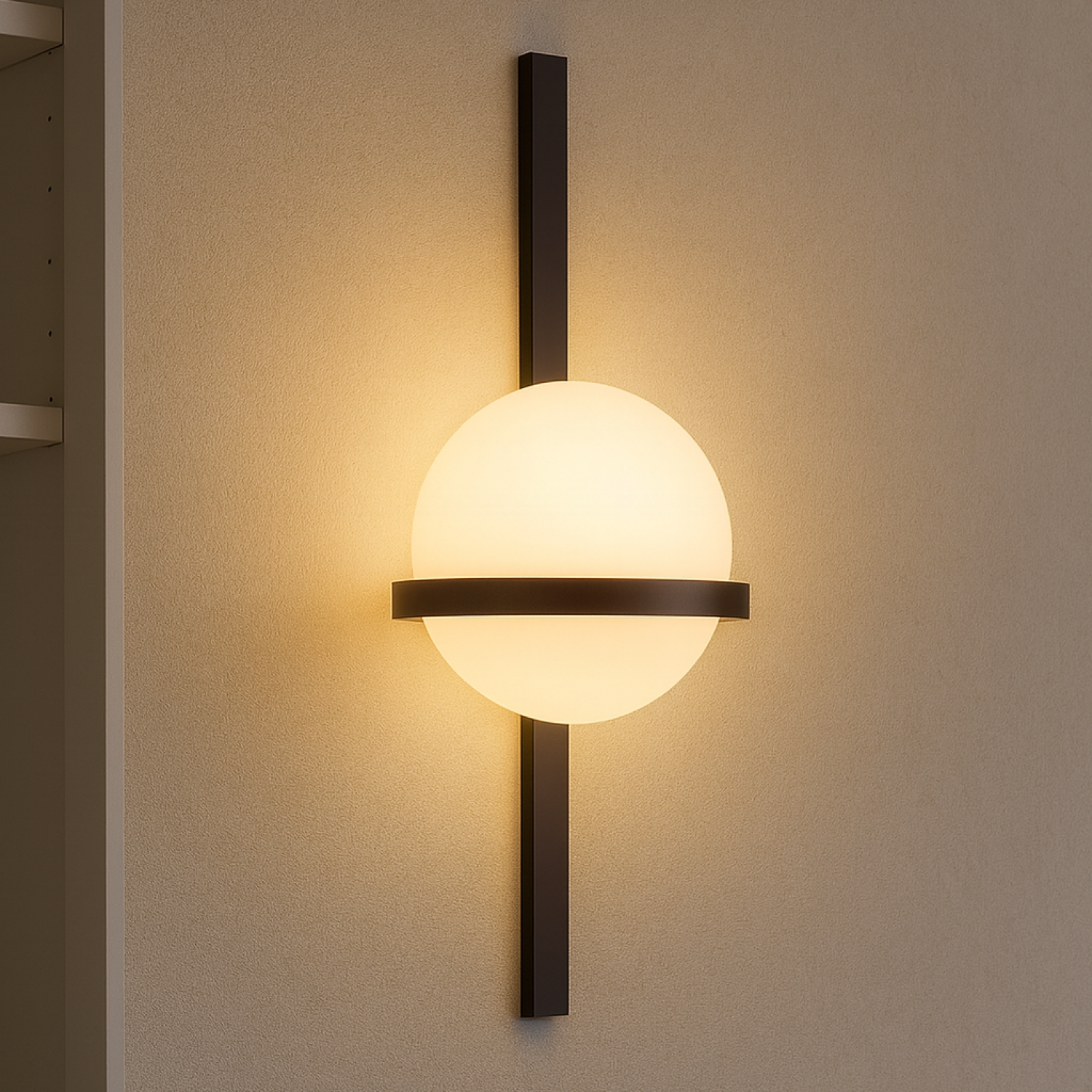 Детайлно изображение на LED стенен аплик Astro Orb Wall | Сферичен | 12W | Черен Снимка на LED стенен аплик Astro Orb Wall | Сферичен | 12W | Черен