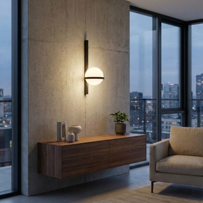 LED стенен аплик Astro Orb Wall | Сферичен | 12W | Черен