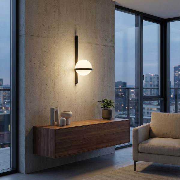 Детайлно изображение на LED стенен аплик Astro Orb Wall | Сферичен | 12W | Черен Снимка на LED стенен аплик Astro Orb Wall | Сферичен | 12W | Черен