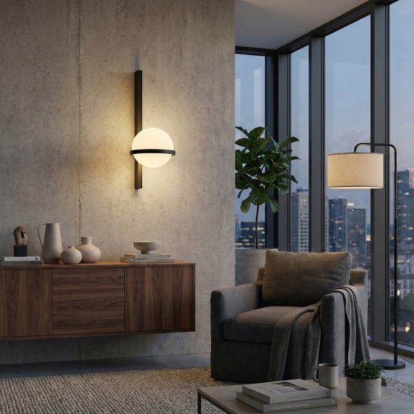 Детайлно изображение на LED стенен аплик Astro Orb Wall | Сферичен | 12W | Черен Снимка на LED стенен аплик Astro Orb Wall | Сферичен | 12W | Черен