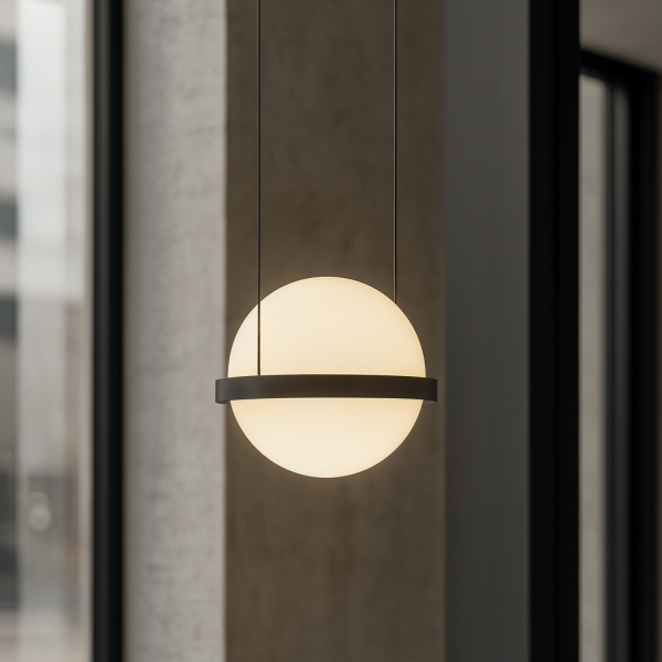 Снимка на Висяща LED лампа Astro Orb | Сферична | 12W | Черна