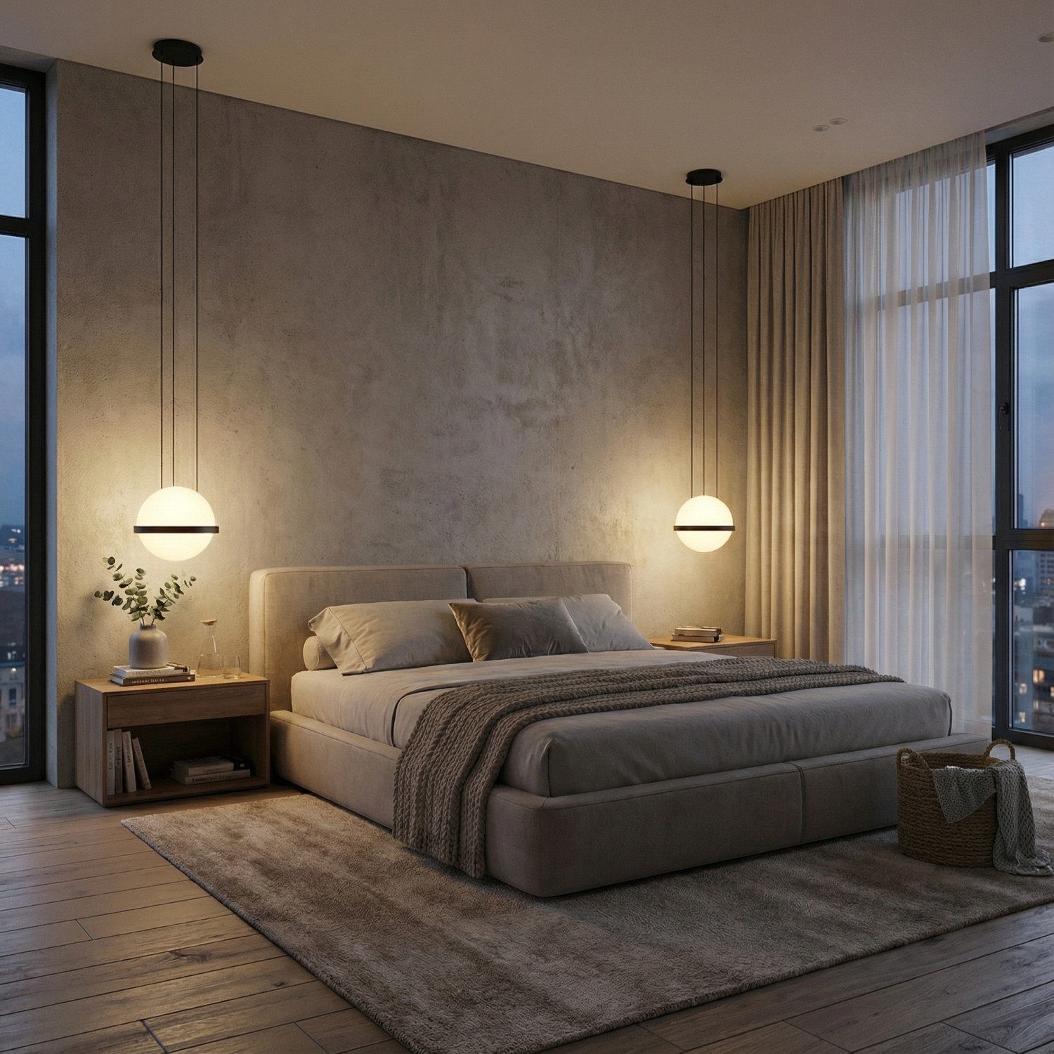 Снимка на Висяща LED лампа Astro Orb | Сферична | 12W | Черна