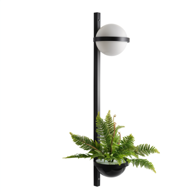 Стенен LED аплик с поставка за растение Astro Pot Wall | 12W | Черен | 3000K